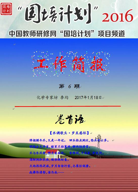 化学专家坊第六期简报